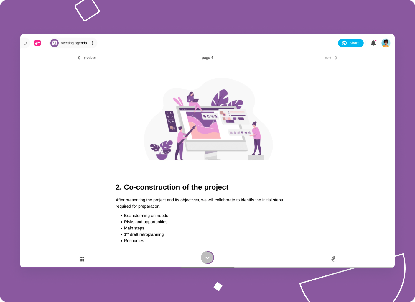 Product Screenshot Klaxoon Memo